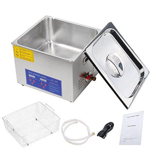 AW Pro Stainless Steel 15 L Liters 760W Ultrasonic Cleaner w/ Digital Heater 6