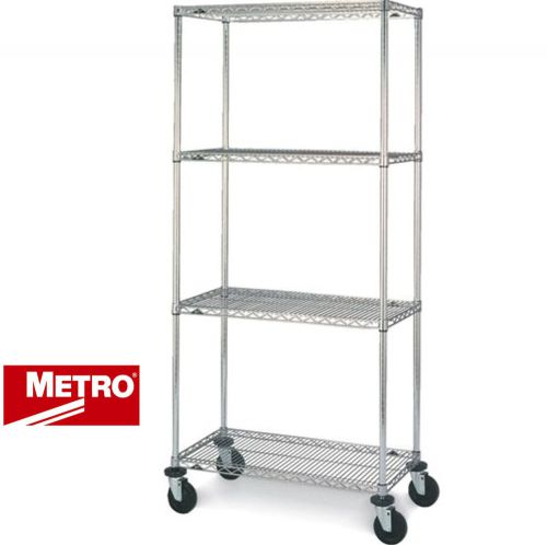 Metro Super Erecta N356BC Chrome Mobile Wire Shelving Unit 18&#034; x 48&#034; x 69&#034;