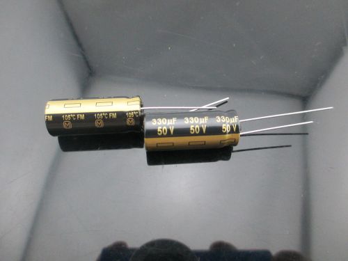 4pcs JAPAN Panasonic FM 330uf 50V 330mfd  Impedance Electrolytic Capacitors