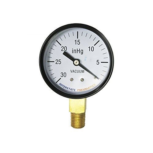 Interstate Pneumatics G2024-030V Vaccum Pressure Gauge 30 PSI 2-1/2 Inch