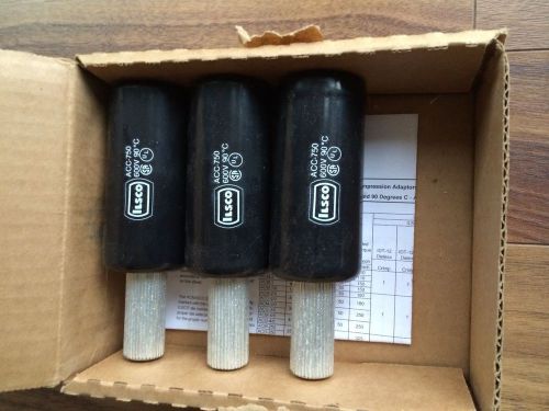 Ilsco ACM-750 ALUM  PIGTAIL ADAPTOR DUAL RATED 750KCMIL AL9CU - NEW - LOT OF 3