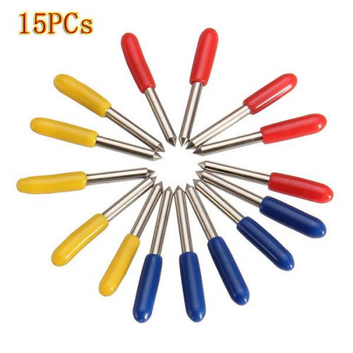 15Pcs 60 45 30 Degree Roland GCC Cutting Plotter Vinyl Cutter Blade Knife Blades