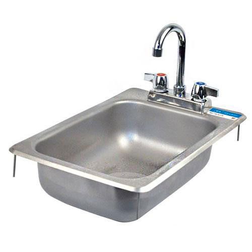 10&#034; x 14&#034; x 5&#034; (d) DROP IN SINK &amp; FAUCET  BBK-DIS-1014-5D-P-G