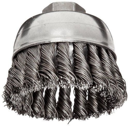 Weiler wire cup brush, threaded hole, steel, partial twist knotted, single row, for sale