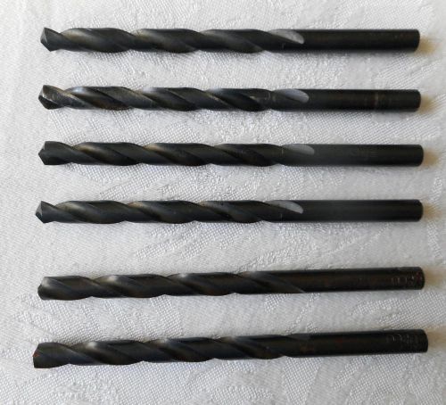 Six (6)  Letter G High Speed Black Oxide Jobber Length Drill Bits