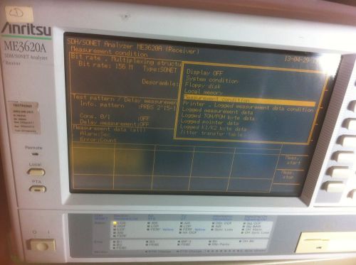 Anritsu ME3620A-ME0301A- ME0315D-ME0314B SDH/Sonet Analyzer Transmitter w/ 2.5 J