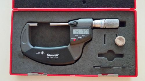 Starrett Digital Mike 2-3&#039;&#039; SO-795XFL LUGR-A/S Very Nice