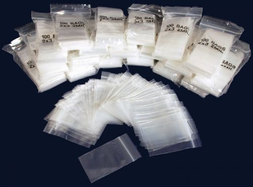 2000 Ziploc Zipper Bags Plastic Baggie Ziplock 2&#034;X 3&#034;