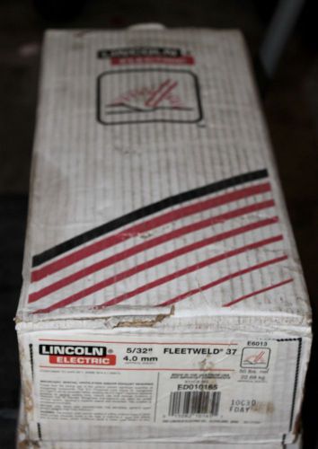 Lincoln electric fleetweld 37 5/32&#034; 4.0 mm e6013 welding rod 50 lbs ed010165 for sale