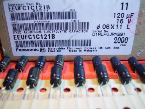 50x 120uF 16V (6x11) 105&#039;C LOW IMPEDANCE PANASONIC FC SERIES