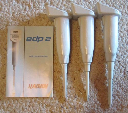 3 Rainin EDP2 Motorized Dispensing Pipettes  (10-1000 ul)