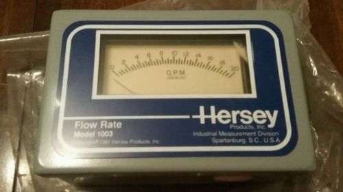 Hersey Flow Rate Meter Guage Model 1003 0-20 G.P.M.