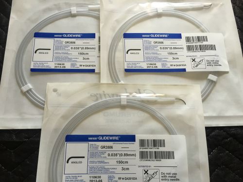 Lot of 3. TERUMO # GR3506 Glidewire 0.035in. x 150cm