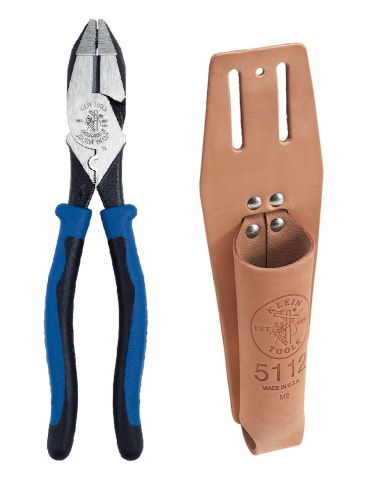 Klein j2000-9necr 9&#034; journeyman pliers w/5112 holder side cutting crimper for sale