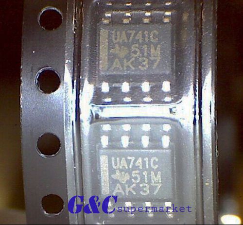 100PCS UA741C UA741 SOP8 TI OPERATIONAL AMPLIFIER OP AMP NEW GOOD QUALITY R10