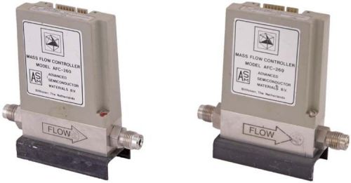 2x advanced semiconductor asm afc-260 2slm ar argon gas mass flow controller mfc for sale