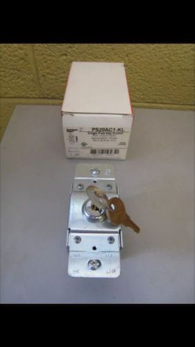 Qty: 5 New P&amp;S Pass &amp; Seymour PS20AC1-KL 20A 120/277V 1P Single Pole Key Switch