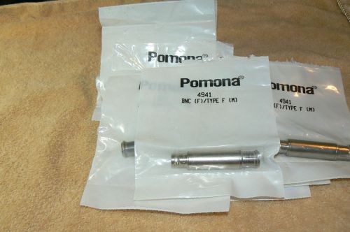 LOT OF 30 RF POMONA 4941 BNC-Female to F-Male, New in OEM packing