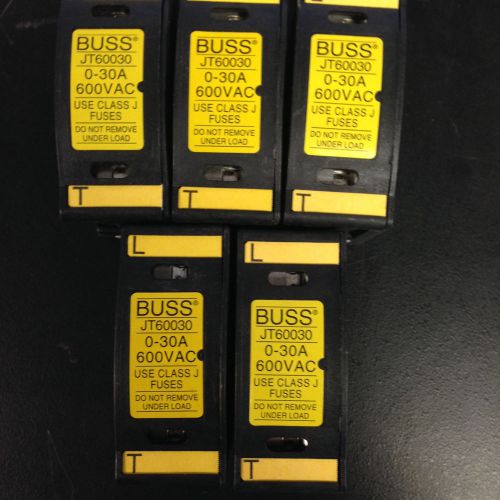 LOT OF 5 Bussmann BUSS JT60030 Fuse Holders