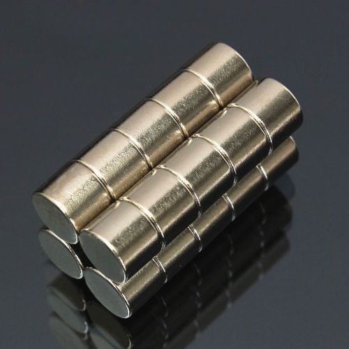 20pcs 10x8mm neodymium disc super strong rare earth n50 small fridge magnets for sale