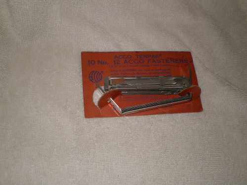 Acco Vintage Fasteners #10, Original Card, USA