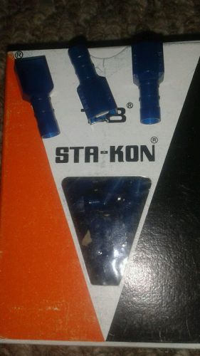 Sta-kon  rbd14-1877 fully insulated male quick connect tabs   new box of 50 for sale