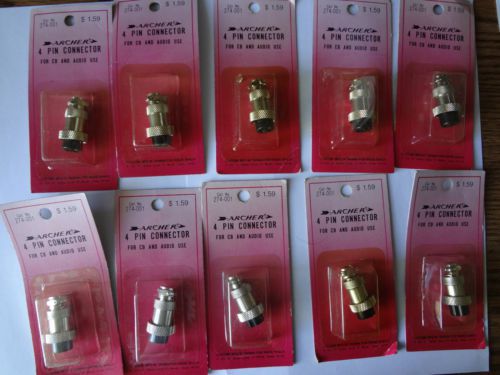 Lot of ten ARCHER 4 pin connectors Cat. No. 274-001