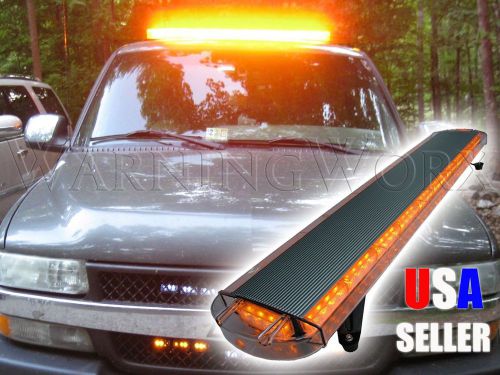 AMBER YELLOW LED EMERGENCY WARNING TOW STROBE LIGHT BAR 47&#034;