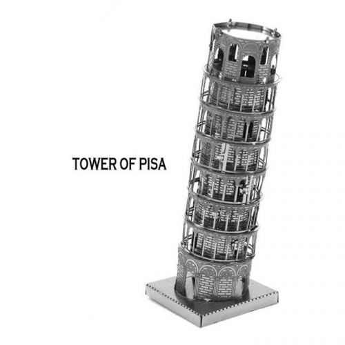 Zoyo 3d diy tower pisa model metallic metal nano puzzle jigsaw office desk toy for sale