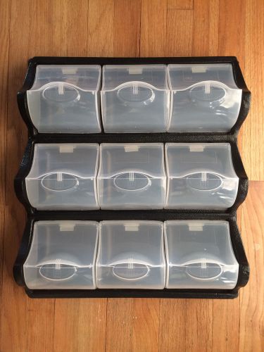 Safco Wall-Mount Small Parts 9-POCKET PANEL BIN Storage Organizer #6110BL