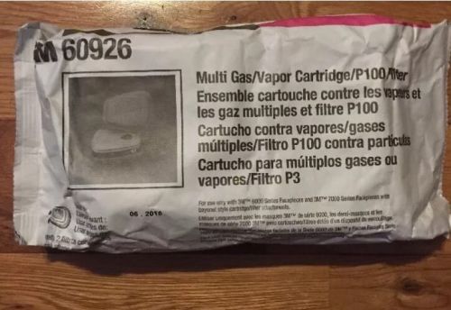 3M Multi Gas/Vapor Cartridge 60926, P100 (Lot of 6 Pairs)