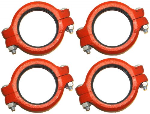 &#034;Grinnell&#034; 772 Fire Sprinkler Painted Grooved Rigid Couplings (5&#034;) 4-Pack