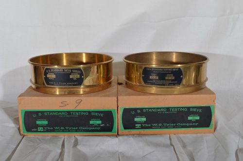 One Pair U.S. Standard Testing Sieves - 1&#034; and 3/4&#034; + Original Boxes - NICE!!