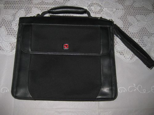 Wenger Swiss Gear Nylon Vinyl Black WA-5513-02 Briefcase 14&#034; Portfolio Handled