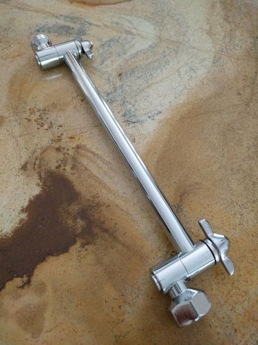 KINGSTON BRASS 10&#034; HIGH LOW ADJUSTABLE BRASS SHOWER ARM CHROME FINISH