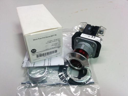 ALLEN BRADLEY 800T-FXMQ24RA7 RED ILL PUSH PULL BUTTON 3 POSITION 24V SER T NIB