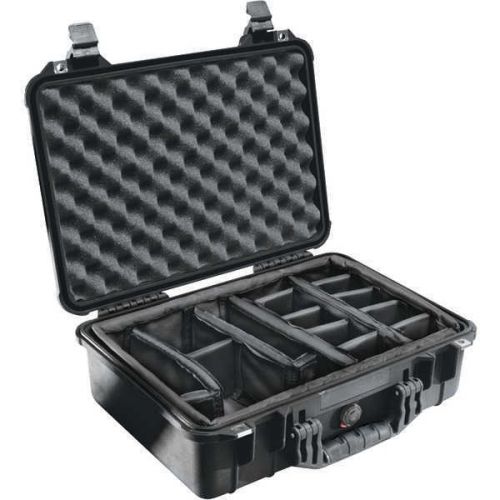 Pelican 1500-004-110 Case w/Padded Divider 1500 Case 16.75&#034;L x 11.18&#034;W x 6.12&#034;H