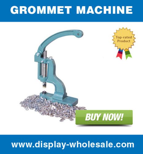 Grommet Machine + Die Set + 1000 Grommets Pieces (Self Piercing) - #2 Size 3/8&#034;