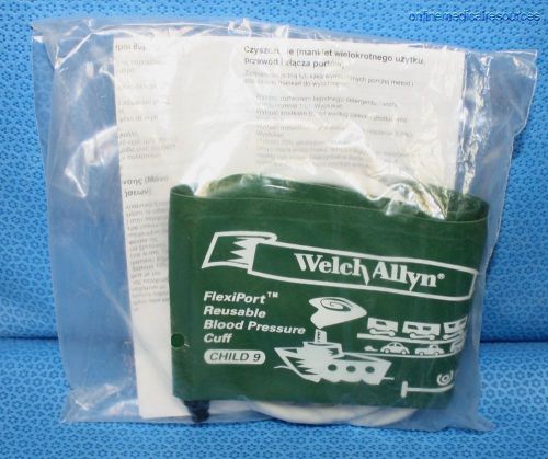 Welch Allyn FlexiPort Childs Reusable Blood Pressure Cuff REUSE-09-1TP New