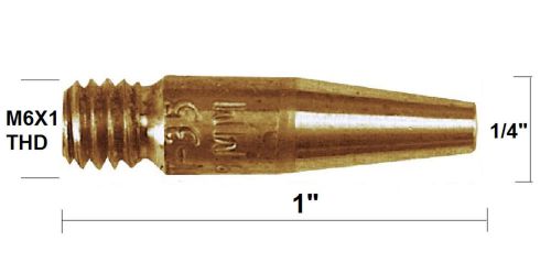 Mig Contact Tips 11T45 .045&#034; For Mini#1, 180Amps, Magnum 100L 100Amp GUN, QTY 25