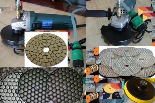 Wet polisher 4” premium dry wet polishing pad damo buff granite glass concrete for sale