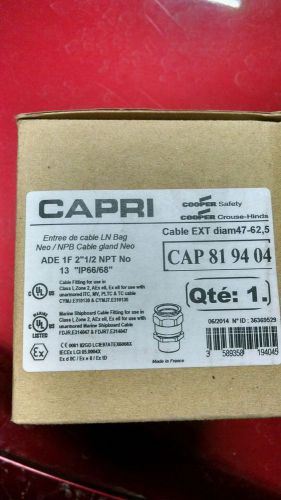 CAPRI CROUSE HINDS CAP819404connector exp proof class1 zone2 2_1/2 npt