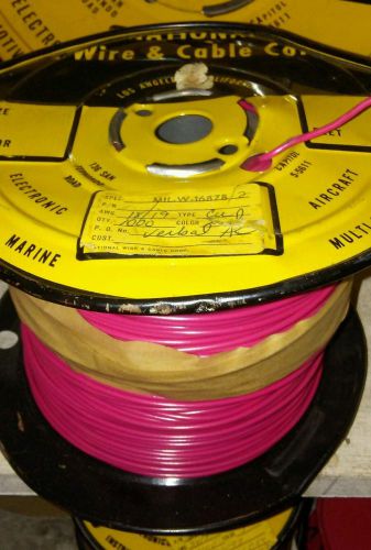 UL1015 AWG 18/19 B 732U-9 hook up wire  mil w 16878. 1000&#039; spool cu 1 red