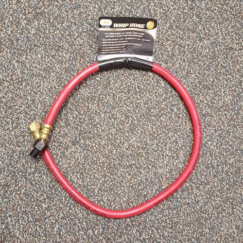 2.5&#039;  Rubber Air Whip Hose Leader Hose 1/4 NPT Swivel End Air Compressor #11650