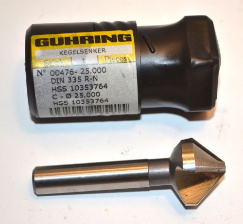 New guhring countersink 25mm c/sink 3fl 90deg s/s hss guhr #476-25000 #mbb3f1 for sale