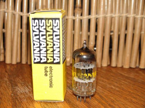 Vintage Sylvania 6AQ8 ECC85 Black Plates Vacuum Tube Very Strong &amp; Bal 4980/4720