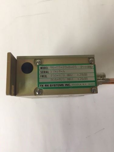 Txrx uhf &amp; 800 mhz receiver preamplifier 86-05-20-b-05 dual amp for sale
