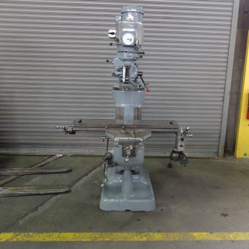 9” x 42” Bridgeport Vertical Milling Machine, Model 2J, Chrome ways and Servo Fe