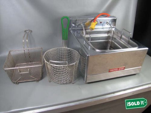 COMMERCIAL VULCAN HART MOD EF 18 DEEP FRYER 230 VOLTS 5000W w/2 BASKETS TESTED