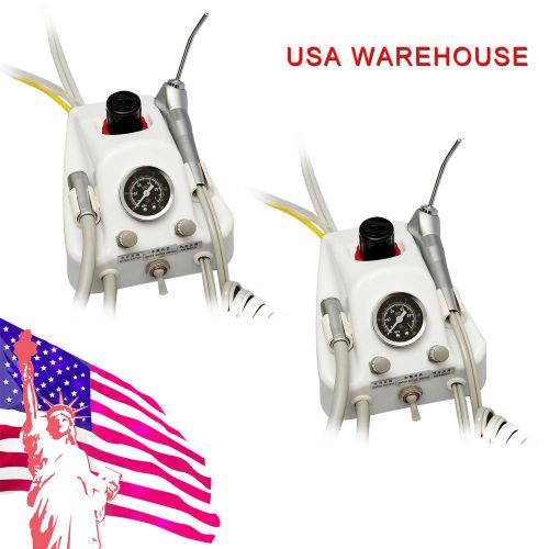 2x Dental Air Turbine Unit For Air Compressor 4hole+Water Bottle 3-w Syringe XNS